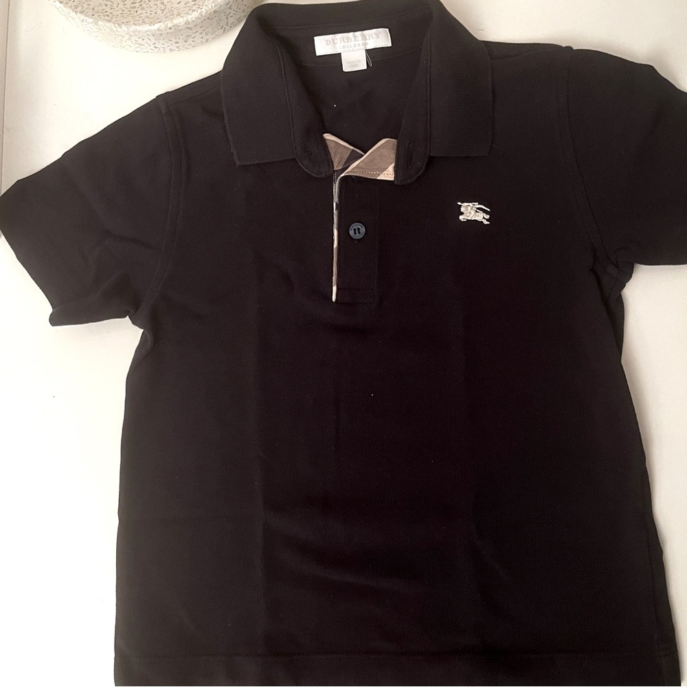 Burberry Black Kids Polo Shirt